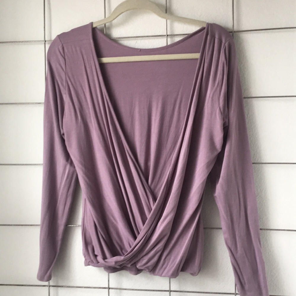 Lavender backless long sleeve